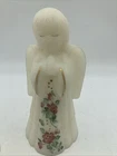 Fenton  Satin Glass  Hand Painted Angel Figurine Signed 6”