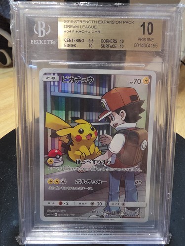 Pikachu 054/049 CHR SM11b Dream League Japanese Pokemon BGS Beckett 10 Nt Psa