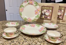 NIB Vintage Franciscian Desert Rose 10pc 2 Boxed Place Settings England