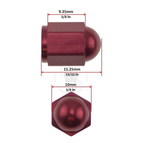Red 2x Valve Cap Cover Tire GSXR 600 750 Ninja R1 R6 Lid Hex CNC Aluminum - Picture 2 of 4