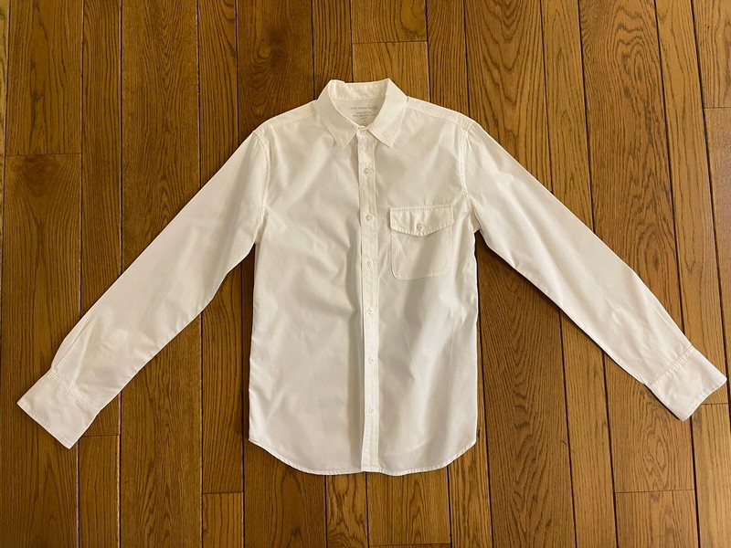 SAVE KHAKI UNITED White Cotton Broadcloth Pocket Shirt XS