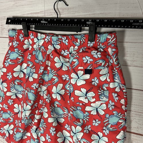 Pantalones Cortos de Tablero Vineyard Vines Para Hombre XL (36) Rojo 8" Entrepierna Poliéster Cangrejos Floral - Imagen 5 de 8