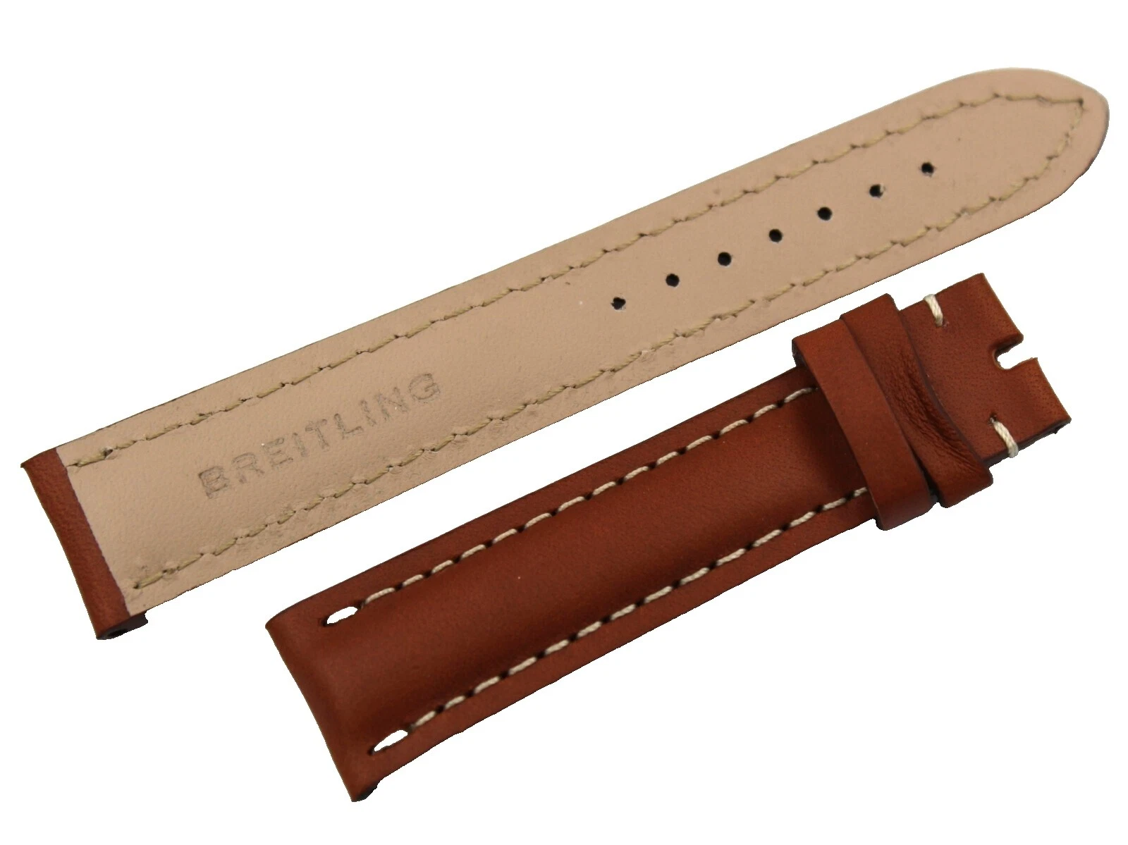 Reloj de pulsera de cuero marrón Breitling Bandas