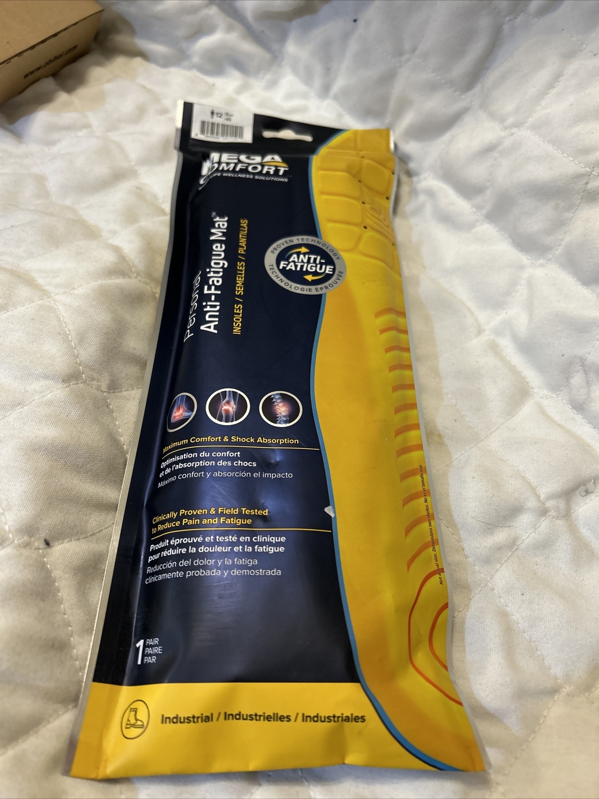 MEGA Comfort Insole Personal Anti Fatigue Mat (Dual Layered Memory Foam ...