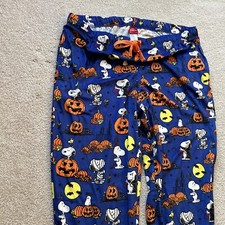 Peanuts Snoopy Pumpkin Sleep Joggers Pajama Pants XL 16-18 Women s