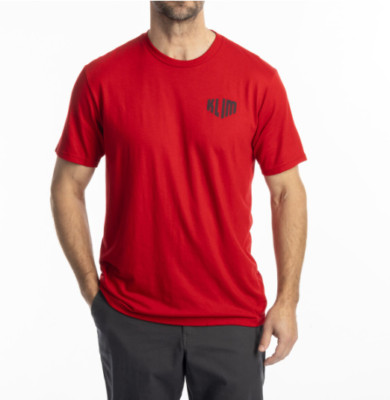 KLIM Sample Men's Full Throttle Tri-Blend Tee Shirt- Size LG- Red-Asphalt