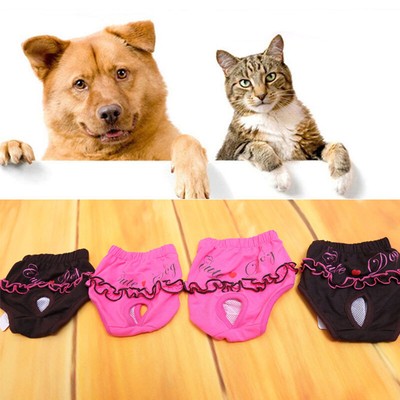 Cute Female Dog Physiological Pants Diaper Sanitary Dog Shorts Panties Briefs