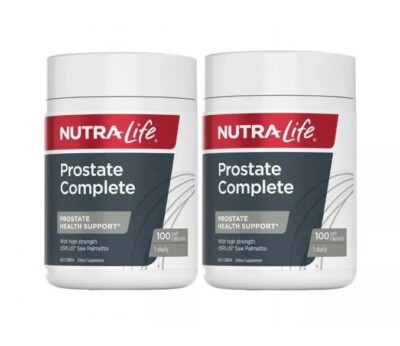2 x Nutralife Prostate Complete 100 Capsules Nutra Life Men's Care 200 Caps