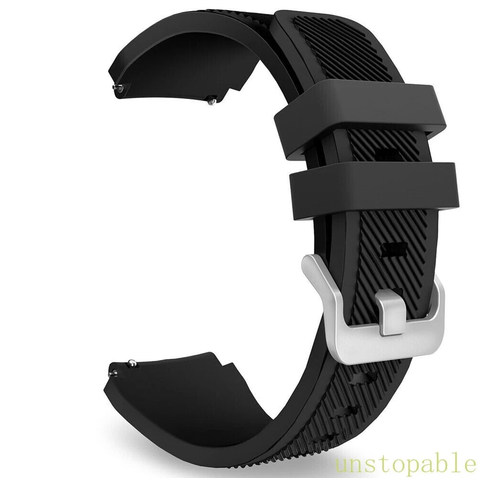 Universal 22mm Quick Release Watch Band Replacement Rugged Silicone Sport Strap - Image 2 of 4