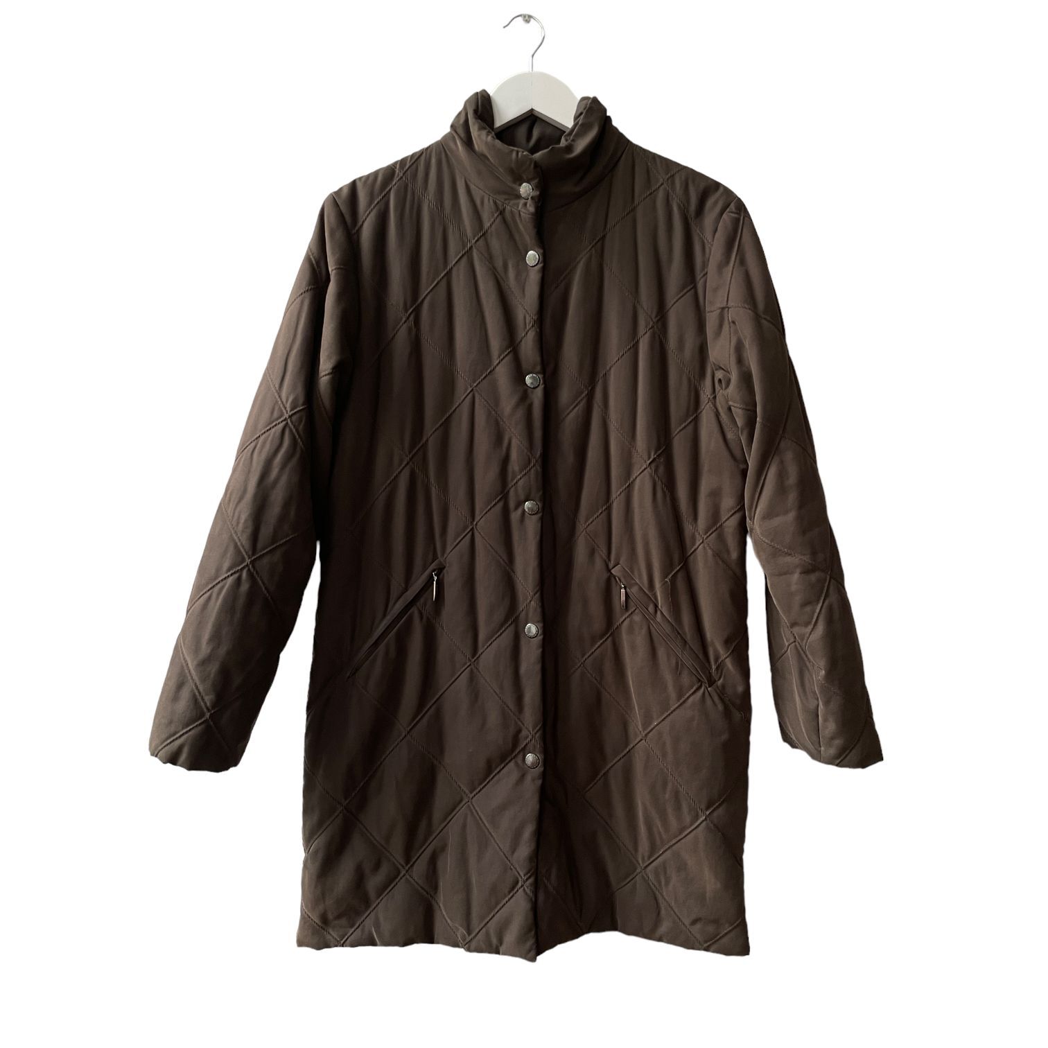 Burberry Quilted Coat Brown Nova Check Longline Ladie… Gem