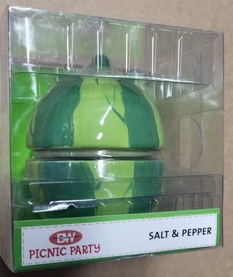 Boston Warehouse Picnic Party Watermelon Stacking Salt & Pepper Shakers  NIP