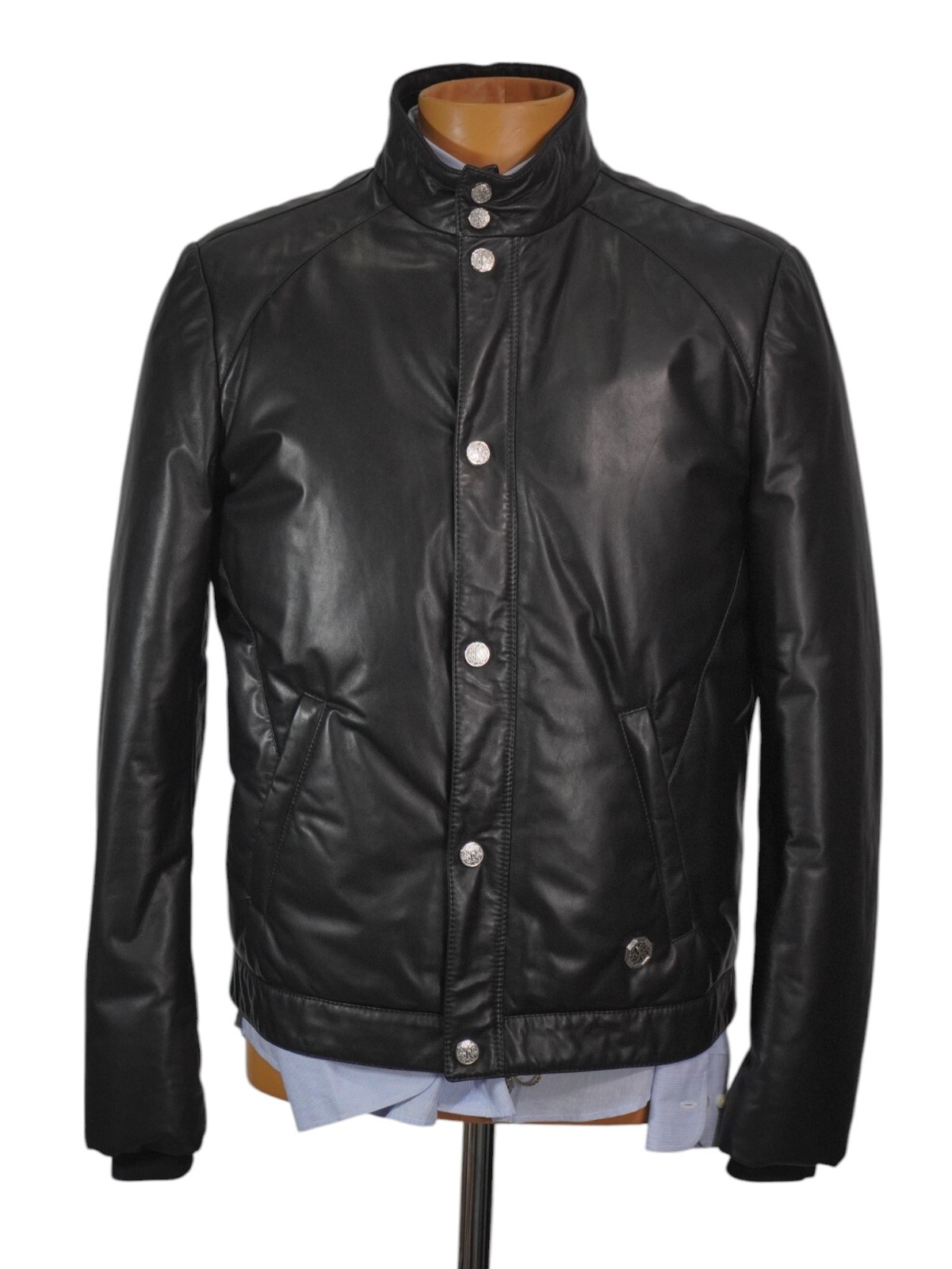 NEW 7250,00 STEFANO RICCI Coat Bomber 100percent Leather  Size Us M Eu 50 GES100