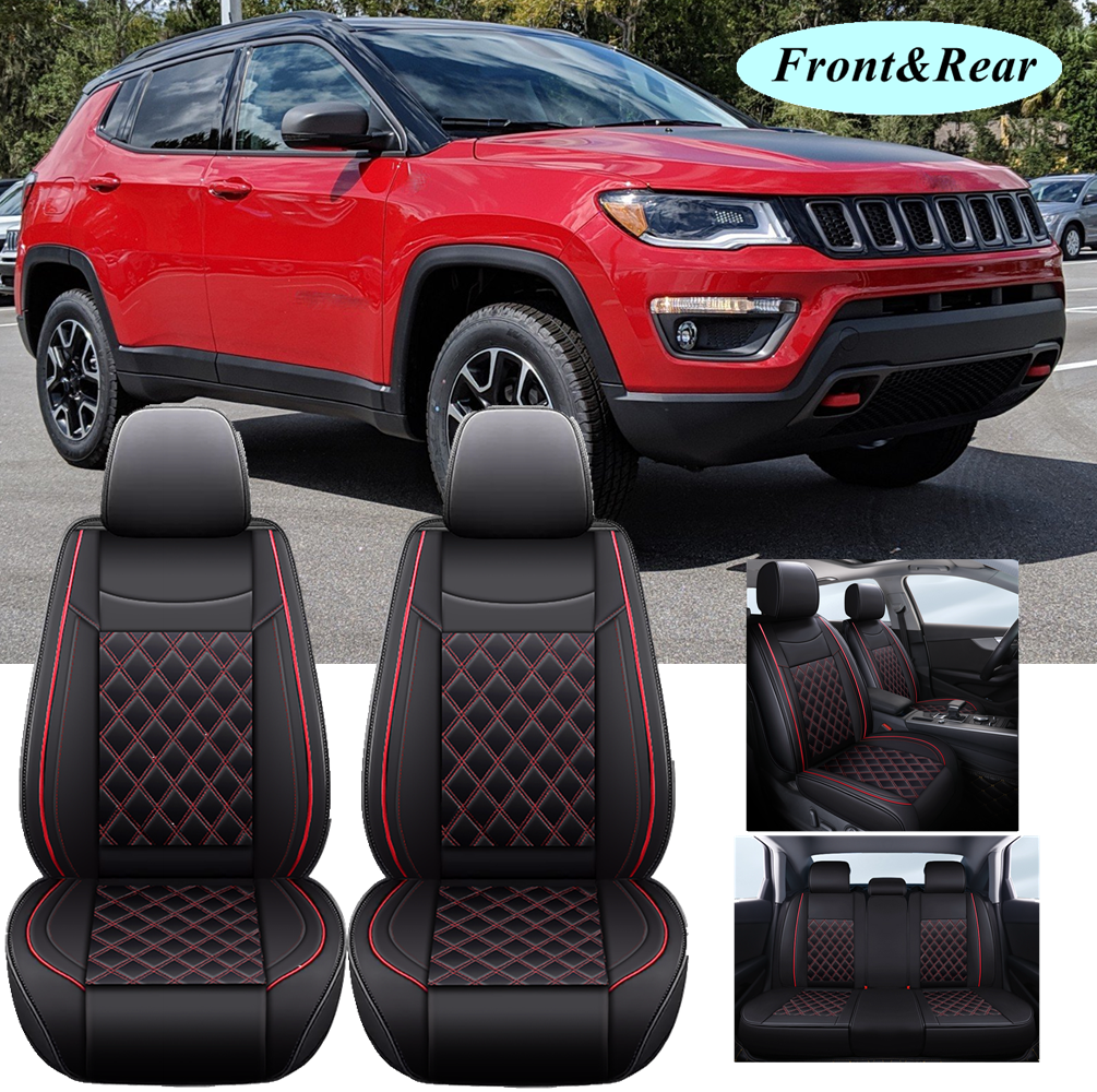 Jeep Compass 5-Seat PU Leather Car Seat Covers Full Set Front & Rear