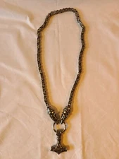 Ancient Treasures Geriv& Freki Mjolnir Kings Chain Necklace(bb)