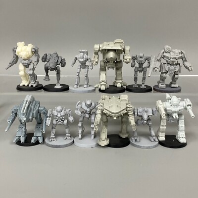 12 BATTLETECH 3D Gedruckte Mechs Battle Company Miniaturen Roboter Lance Assault