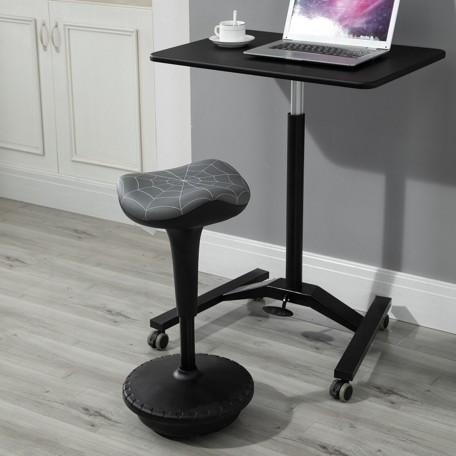 Standing Desk Stool with 360° Swivel & Adjustable Height Anti-Wobble Design-image