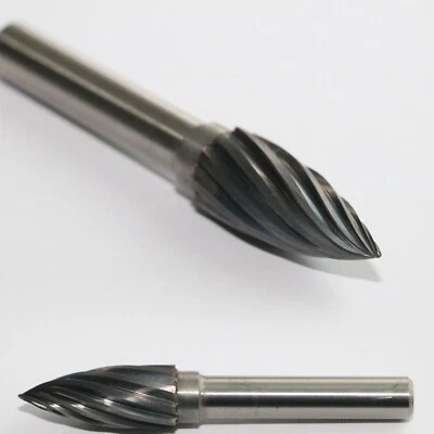 HARTWERKZEUG Frässtift HM Ø 12 mm Schaft 8 Spitzbogen Rotorfräser Entgrater Kegelsenker *187K