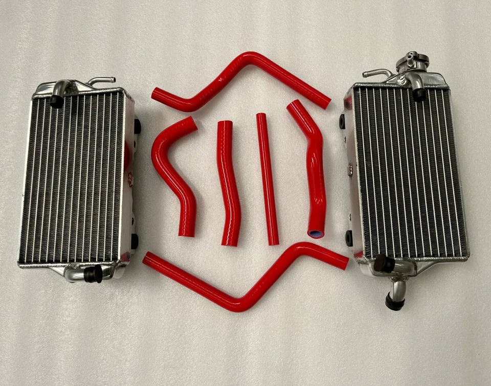 👍Fit 本田 CR125R 2002 2003 铝制散热器和硅胶软管红色⭐⭐⭐⭐⭐ — 第 2/4 张图片