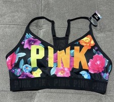 Victorias Secret PINK Logo Light Support Sports Bra - Medium