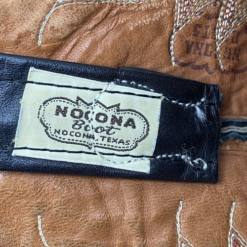 Stivali vintage NOCONA neri in pelle rossa da uomo taglia 6,5 B / donna 8 - Foto 8 di 9