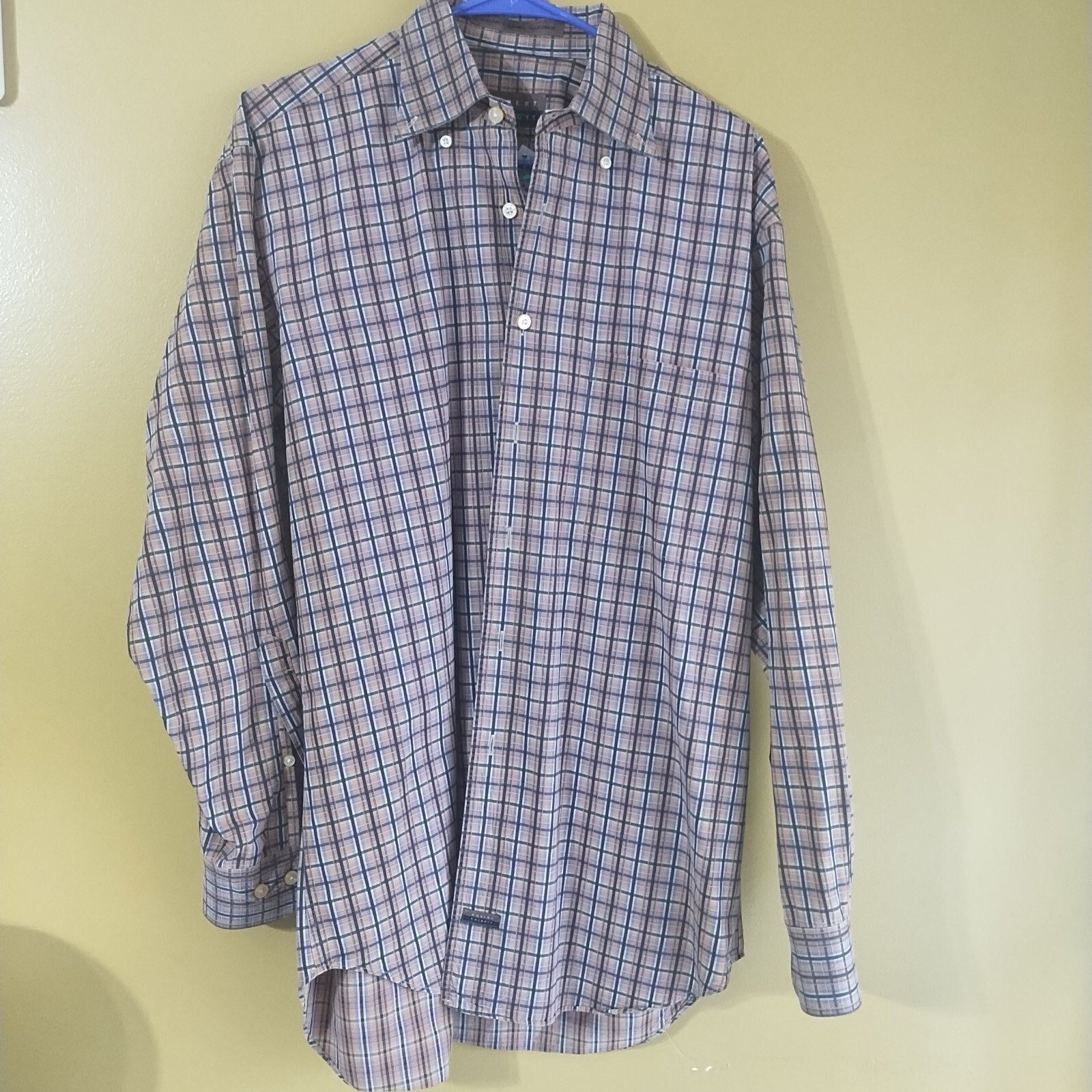 Robert Talbott Long Sleeve Button Down Plaid Cott… - image 1