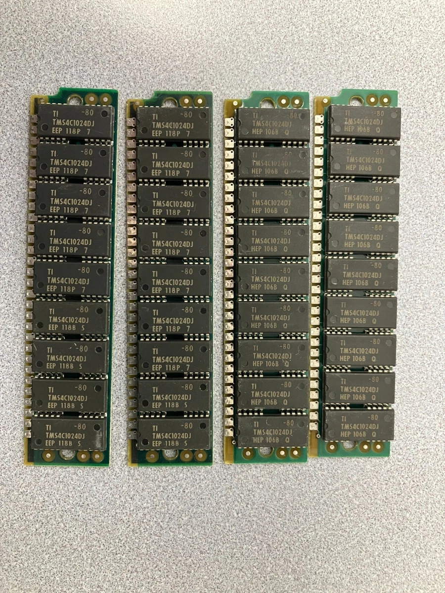 30ピン SIMM 1MB x8枚（80ns) 30pin SIMM 1MB 80ns 2枚セット 中古・完