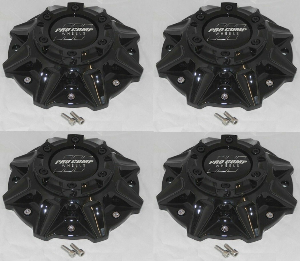 285★CLSSIC PRO CXL2 (10個) 4 Pro Comp Alloys Gloss Shiny Black Wheel Rim Center Cap 42