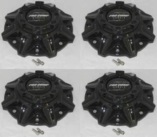 4 PRO COMP ALLOYS GLOSS SHINY BLACK WHEEL RIM CENTER CAP 42-CAP-SG YL 42-CAP-XG