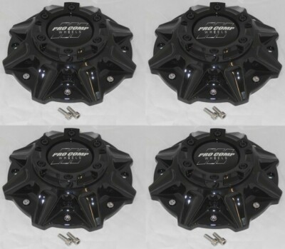 キャビテーション　4in LW-202 4 Pro Comp Alloys Gloss Shiny Black Wheel Rim Center Cap 42