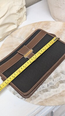 Vintage DUNHILL Clutch Bag Herringbone PVC x Leather Authentic | eBay