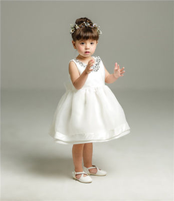 Baby Girls White Christening/Birthday/Prom Tutu Party Princess Dress NB-24  Month | eBay UK