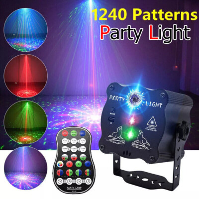 1024Pattern Stage Light Laser Projector DJ Disco Party LED RGB KTV Show Lighting