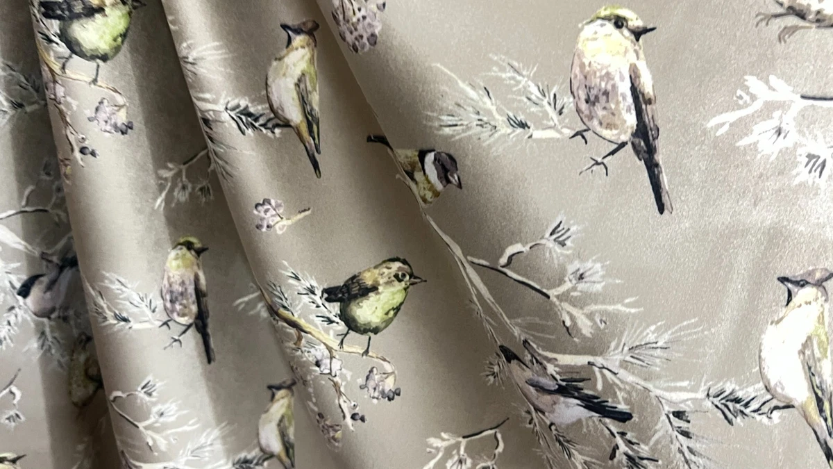 Luxe Velvet Fabric Floral Pigeon Design 54" Wide Upholstery Window Craft by Yard