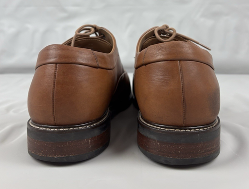 Cole Haan Grand OS Warren Apron Toe Leather Oxfords Mens 11W Brown Lace Up Shoe - Picture 8 of 13