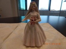 Vintage Lefton's bride wedding figurine, hand painted porcelain