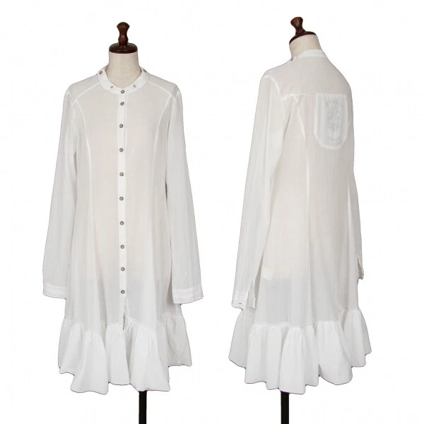 LE JEAN DE MARITHE FRANCOIS GIRBAUD Gathered Hem Frill Shirt Dress