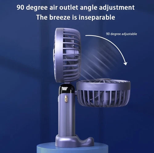 Mini Ventilador Portátil de Mano 5 Velocidades Plegable Enfriador Refrigeración USB Ventilador Recargable - Imagen 5 de 13
