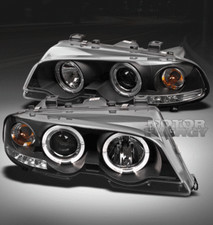 00-03 Bmw E46 3 Series 2dr01-06 M3 Halo Drl Led Projector Headlights Lamp Black 00-03 Bmw E46 3 Series 2dr01-06 M3 Halo Drl Led Projector Headlights Lamp Black