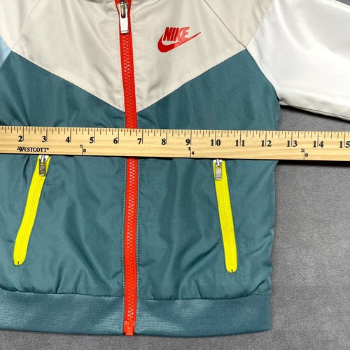Nike Windbreaker Jacket Boys 3T Multicolor Colorblock Mesh Lined Long Sleeve - Picture 4 of 8
