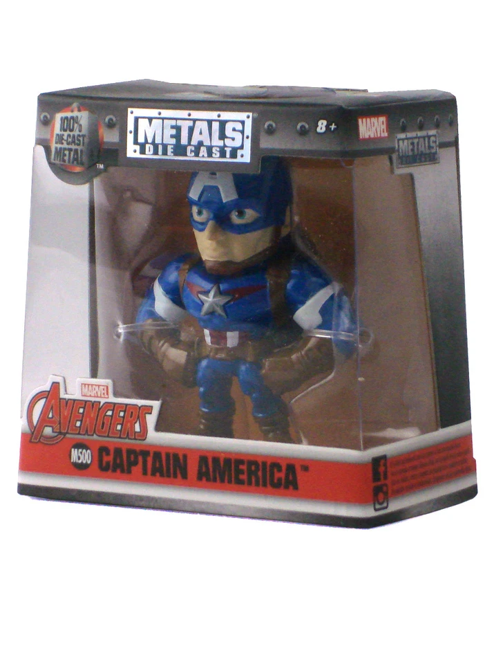 Jada Toys Die-Cast Metals Capitán América 2.5" Pulgadas Figura Vengadores Marvel M500 Foto 3 de 3