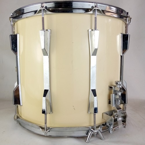CB Batterie 12x14 " CB700 Parade Caisse Claire Piano Blanc Drapé - 3660 Kaman - Picture 3 of 11