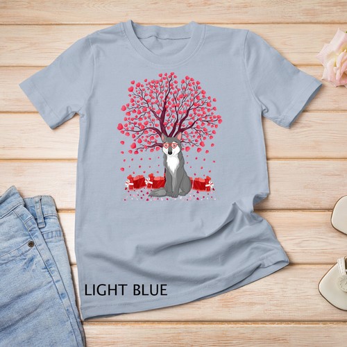 Funny Wolf Animal Lover Wolf Valentine's Day Unisex T-shirt - Picture 7 of 15