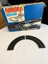 Vintage Aurora Slot Car Curved Track 9" Radius 1/4 Circle 2 pcs. No.1519