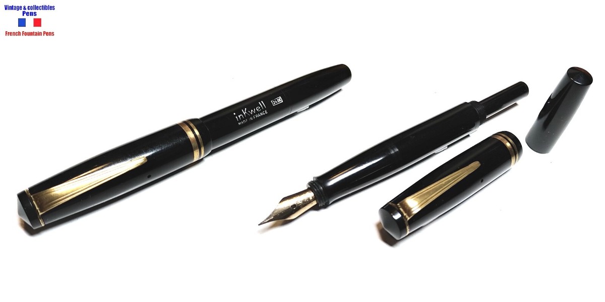 Stylo Plume Unic Eye Dropper - Noir, Plume Acier Fine, ébonite, Occasion, Stylo Classique Français