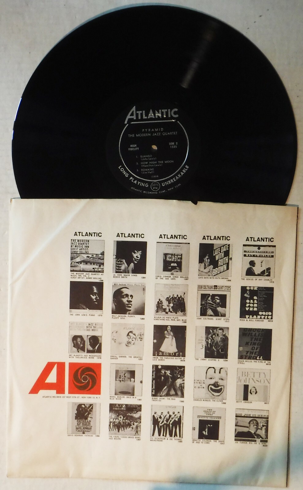 MODERN JAZZ QUARTET- PYRAMID– 12 INCH 33 RPM MONO LP– ATLANTIC 1325 ...