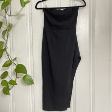 Fashion nova Women’s Black Bodycon Tube Sleeveless Open Leg Mid Dress Size M