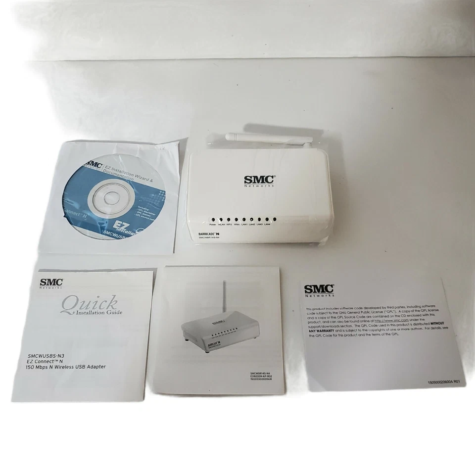 SMC Network 150 Mbps 4-Port Wireless Broadband Router SMCWBR14S-N4 - Image 2 of 4