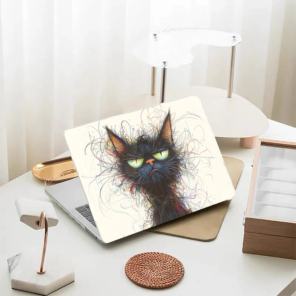 Angry Cat MacBook Case Air Pro Stylish Apple Protection Cover Shell M5 14" 16" - Image 2 of 4