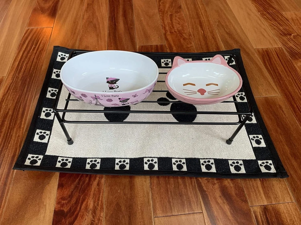 PetRageous Frisky Kitty Cat Bowl 5.5" Cerámica Rosa Platillo Plato Apto para Lavavajillas Foto 3 de 3