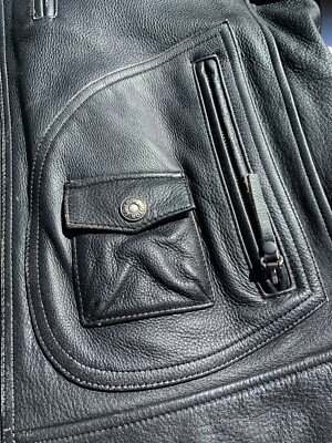 Harley Davidson Men's PANHEAD WANDERER Leather Jacket Large 97034